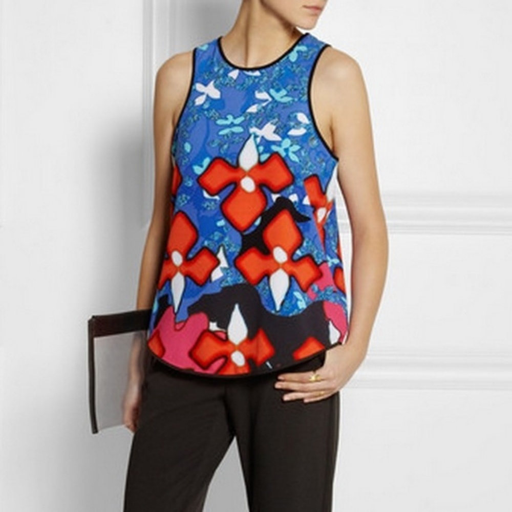 Peter Pilotto for Target Red Iris Print Top